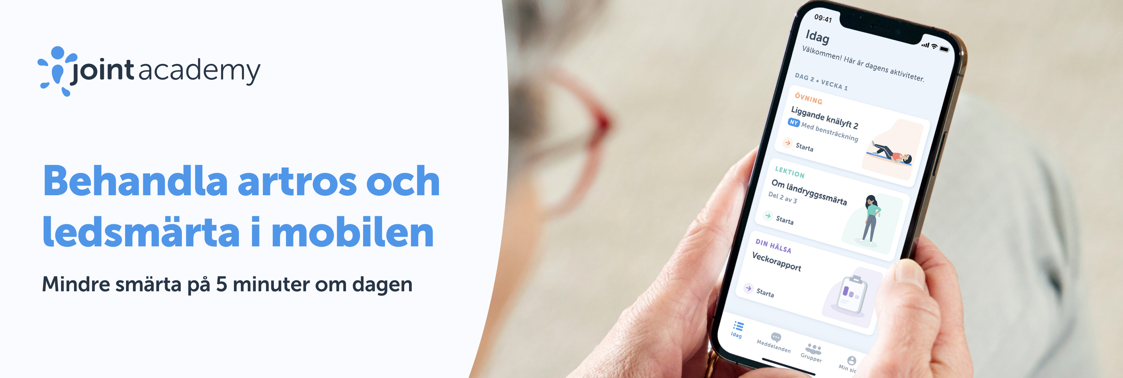 Behandla artros direkt via mobilen med Joint Academy!
