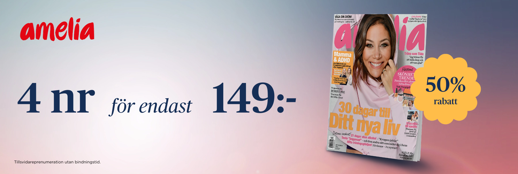 4 nr av amelia för bara 149 kr!