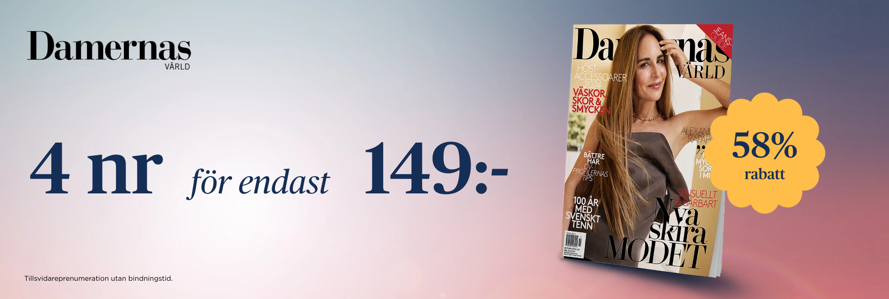 4 nr av Damernas Värld för bara 149 kr!