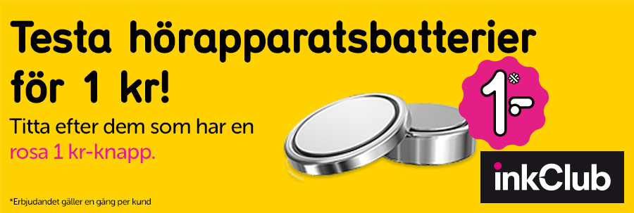 Testa hörapparatsbatterier för endast 1 kr!