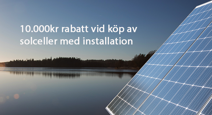 10 000 kronor rabatt på solceller hos Oneheat