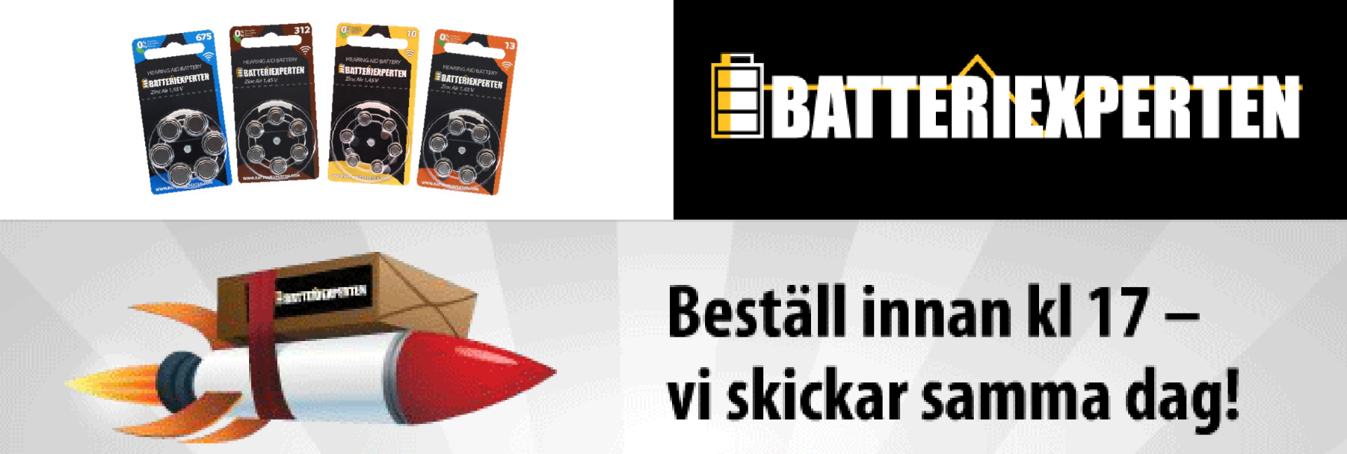 Handla hörapparatsbatterier hos Batteriexperten!