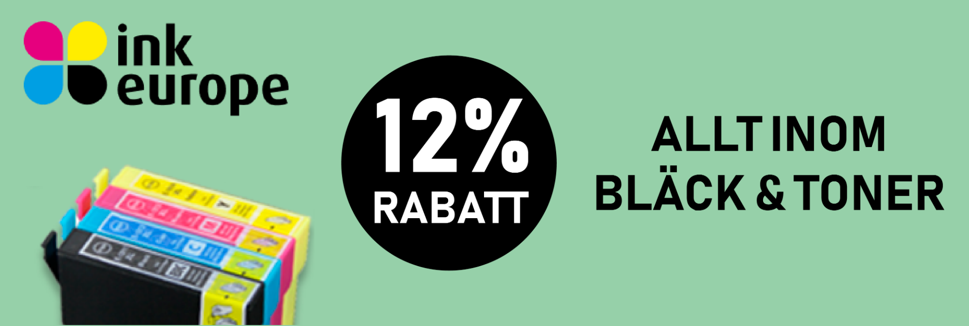12% rabatt hos Inkeurope – allt inom bläck & toner!