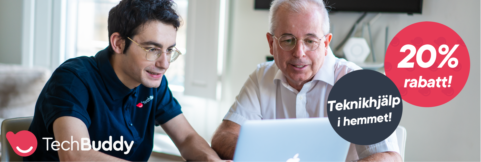 Teknikhjälp hemma med TechBuddy – 20% rabatt 