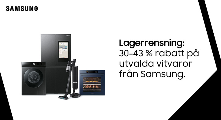30-43% rabatt på utvalda vitvaror från Samsung!