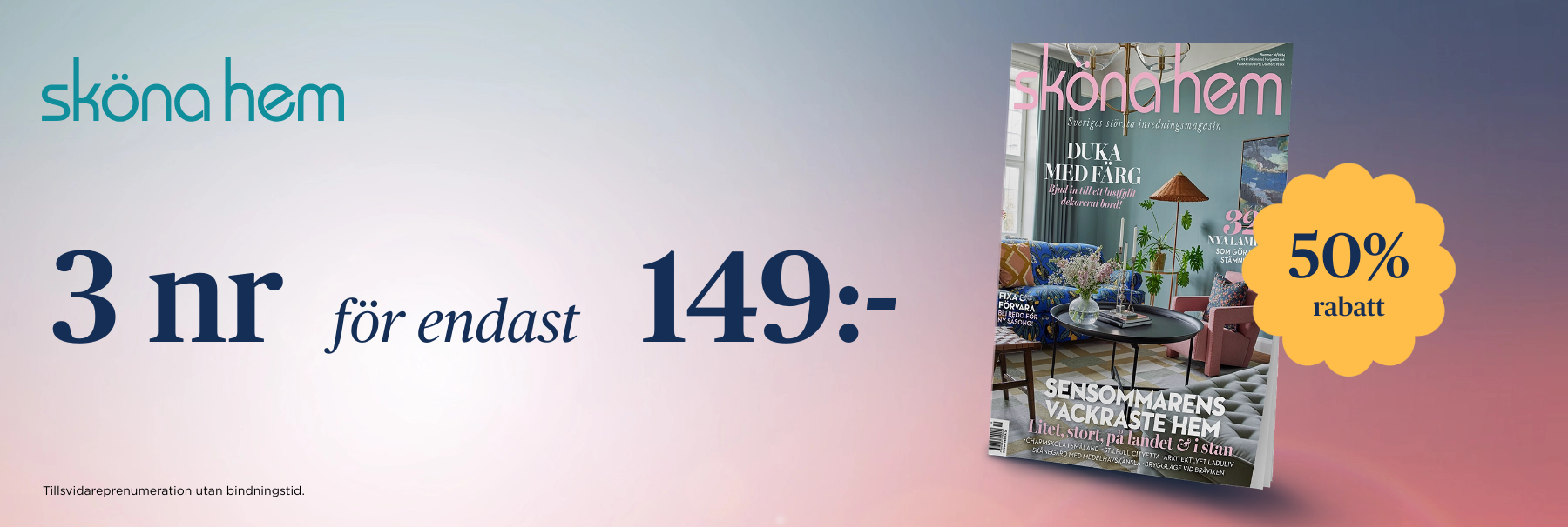 3 nr av Sköna Hem för bara 149 kr!