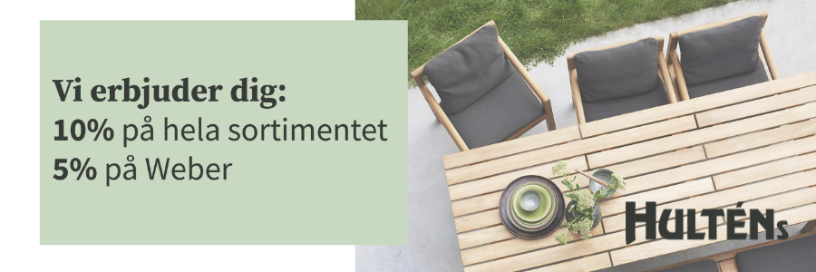 10% rabatt hos Hulténs!