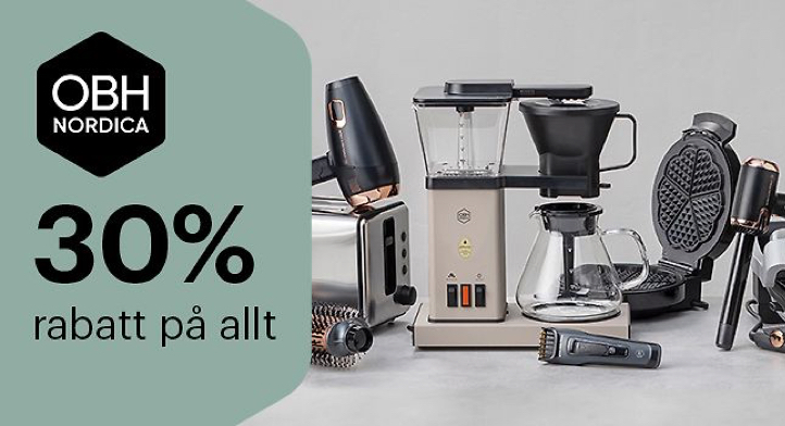 30% rabatt hos OBH Nordica!