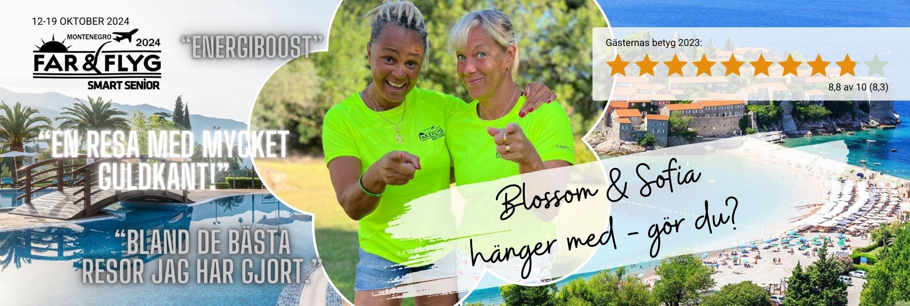 Fullbokad! Årets må-bra-resa no 1 med Sofia Åhman & Blossom!